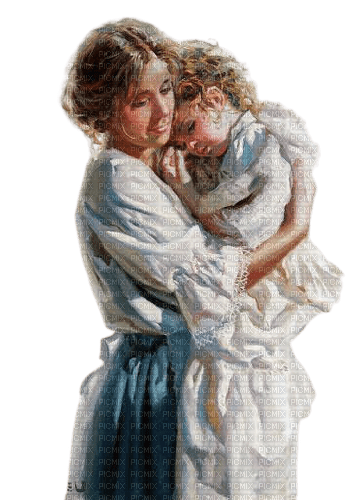 girl,femme,women,mother,child,baby ,bebe,painting - darmowe png