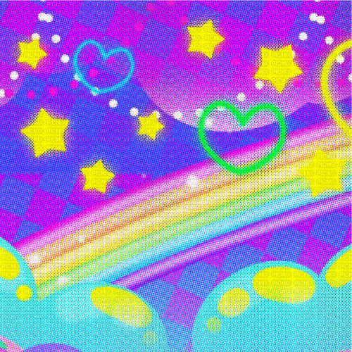 Kidcore Aesthetic Rainbow Background Halftone - δωρεάν png