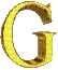 Kaz_Creations Alphabets Yellow Colours Letter G - GIF animasi gratis
