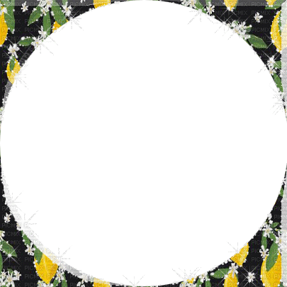 frame summer lemon fruit circle - Gratis animerad GIF