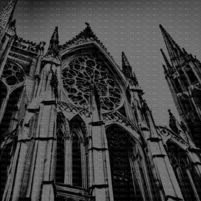 Greyscale Gothic Cathedral - png ฟรี