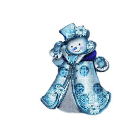 minou snögubbe blue snowman - 無料png