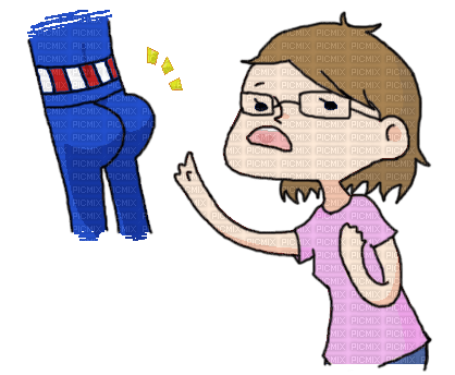 Jana Admires Captain America's Booty - фрее пнг