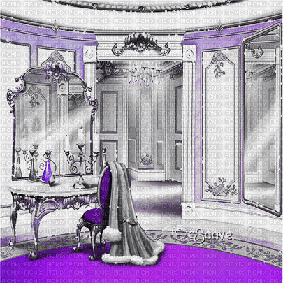 soave background  animated roo black white purple - GIF animé gratuit