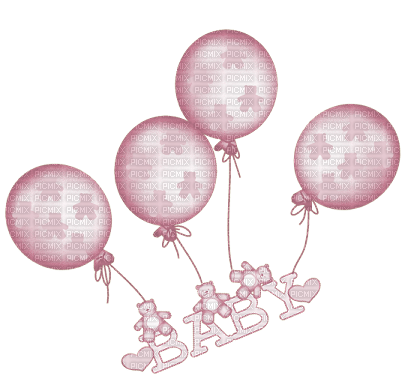 Ballon Rose Baby :) - ücretsiz png