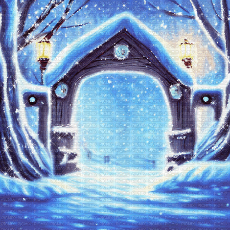 kikkapink animated winter background fantasy - Δωρεάν κινούμενο GIF
