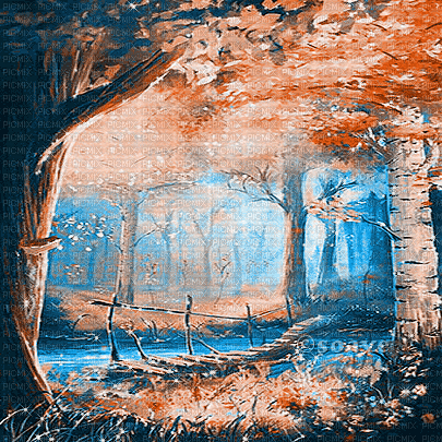 soave background animated autumn forest - GIF animasi gratis