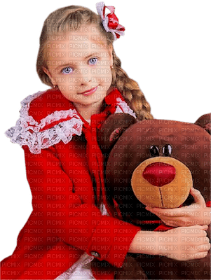 Kaz_Creations Baby Enfant Child Girl TeddyBear - png gratis