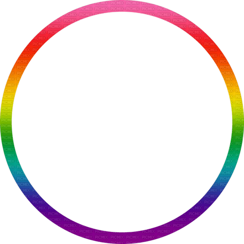 Rainbow Pride circle frame border - PNG gratuit