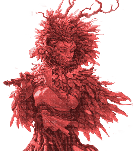 Y.A.M._Fantasy woman girl red - 免费PNG