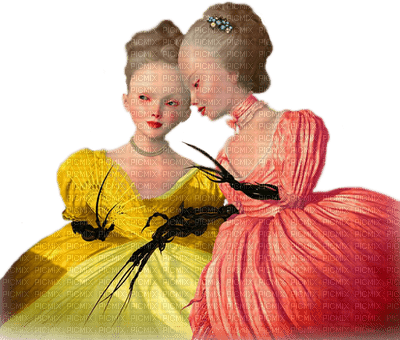soave woman friends surreal fantasy pink yellow - ücretsiz png