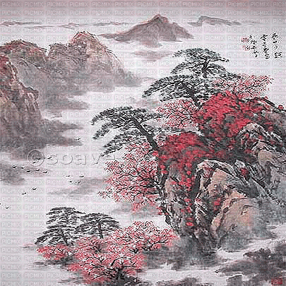soave background animated oriental red black white - Besplatni animirani GIF