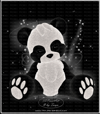 panda harley - GIF animado gratis