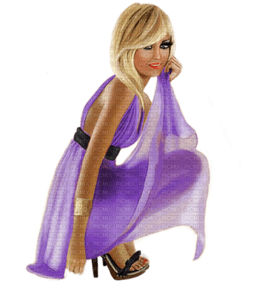 femme en violet.Cheyenne63 - ücretsiz png