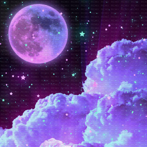 Rena animated Hintergrund Moon Space - GIF เคลื่อนไหวฟรี