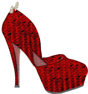 Kaz_Creations Valentine Deco Love Shoe Footwear - PNG gratuit