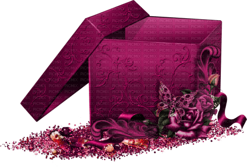 ask-låda-mörkrosa-----box-dark pink - bezmaksas png