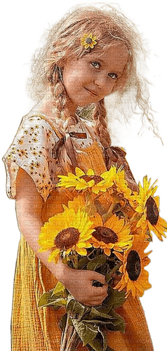 Sunflower.Girl.Tournesol.Fille.Victoriabea - 免费PNG
