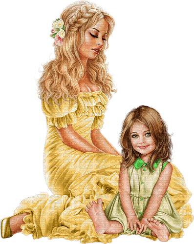 Mother and daughter. Leila - besplatni png