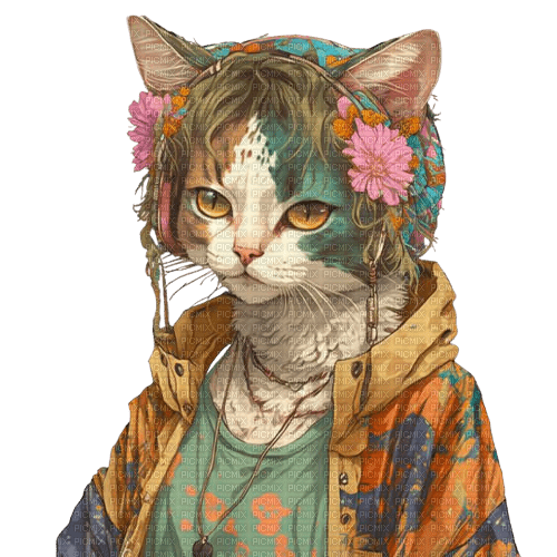 loly33 chat hippie - png gratuito