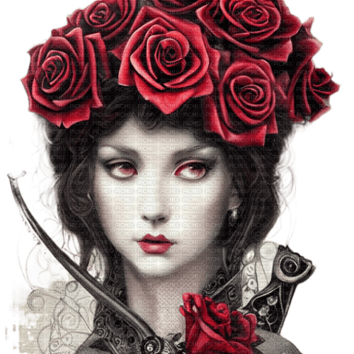 kikkapink gothic dark woman steampunk - bezmaksas png