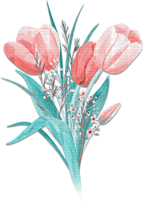 soave deco flowers spring tulips bouquet pink - 無料png