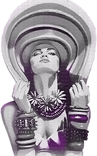 soave woman summer hat fashion black white purple - бесплатно png