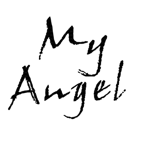 loly33 texte my angel - PNG gratuit