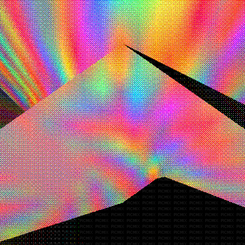 Rainbow glitch mountain - 無料のアニメーション GIF