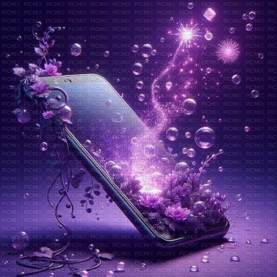 Purple Phone - bezmaksas png