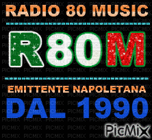 LOGO RADIO 80 MUSIC - Ilmainen animoitu GIF