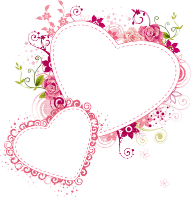 Coeur rose fleur pink heart flower - PNG gratuit