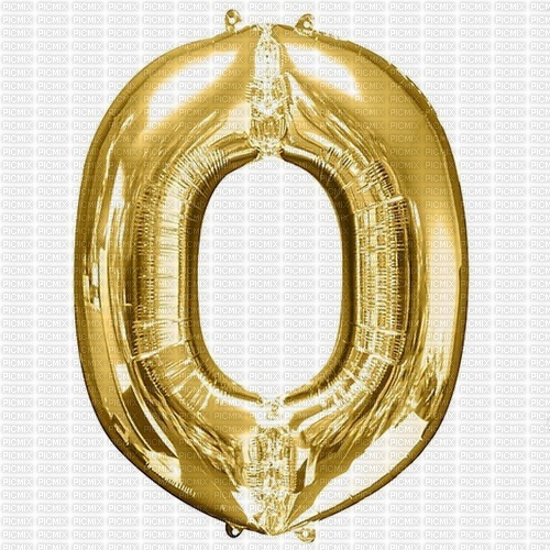 Letter O Gold Balloon - darmowe png