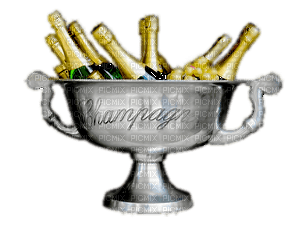champagne-bottles-new year-deco - png gratuito