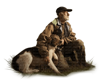 man with dog bp - Free PNG