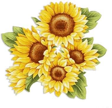 soave deco flowers sunflowers  branch  yellow - nemokama png