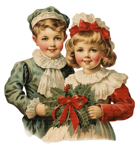 enfant, kind, child, vintage, christmas - zdarma png