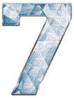 Kaz_Creations Numbers Light Blue Crystal 7 - Free PNG