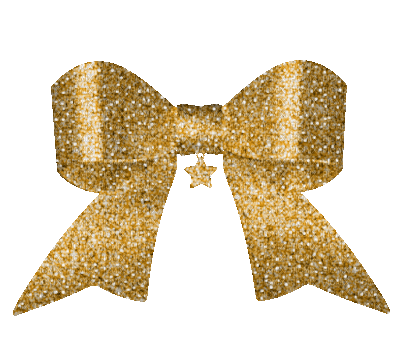 gold glitter bow - Free animated GIF