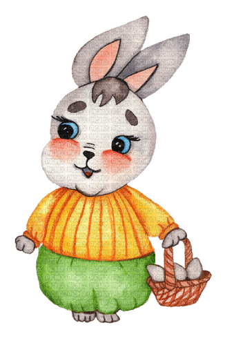 kikkapink vintage bunny easter - 免费PNG