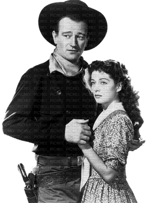 Western John Wayne et Gail Russell - gratis png
