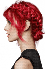 woman red hair  bp - 免费PNG