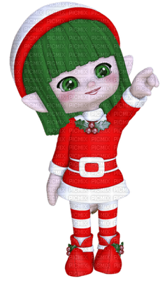Kaz_Creations Dolls Cookie Elfs Red Christmas - zdarma png