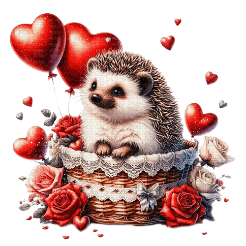 st.Valentine hedgehog by nataliplus - 無料png