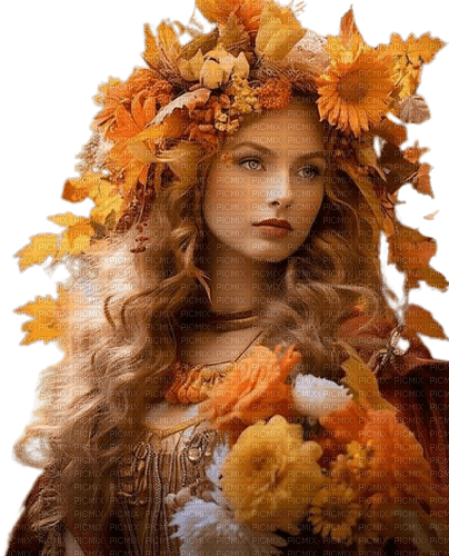 frau, woman, femme, herbst, autumn - darmowe png