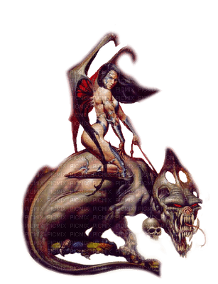 fantasy woman and monster nataliplus - gratis png