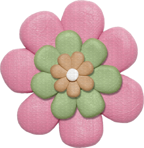 Fleur Rose Vert Multi :) - Free PNG