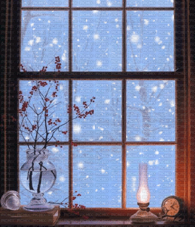 Window in Winter - Gratis geanimeerde GIF