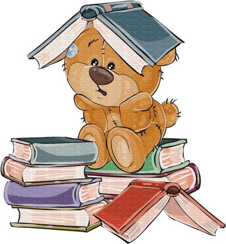 Teddy, books, school, Leila - бесплатно png