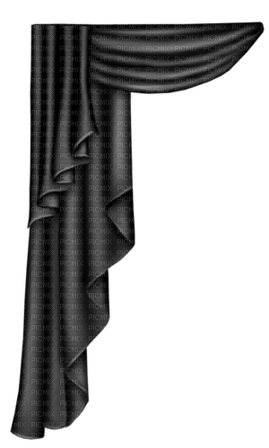 kikkapink deco scrap black gothic curtain - PNG gratuit